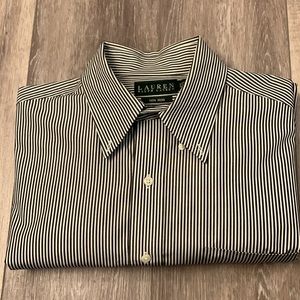 LAUREN RALPH LAUREN GREEN LABEL MENS BUTTON DOWN DRESS SHIRT